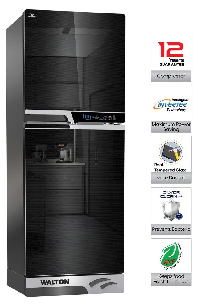 ওয়ালটন রেফ্রিজারেটর-ফ্রিজার- WFE-3E8-GDEN-DD (Inverter)